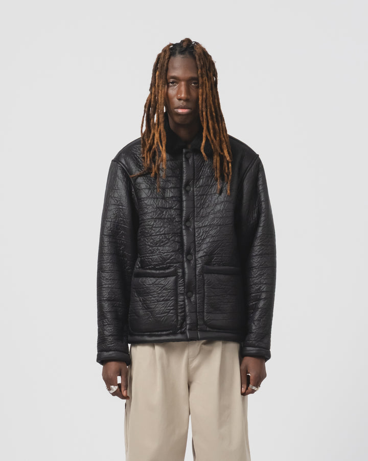 ソノラジャケット　ダウンナイロン　ブラック