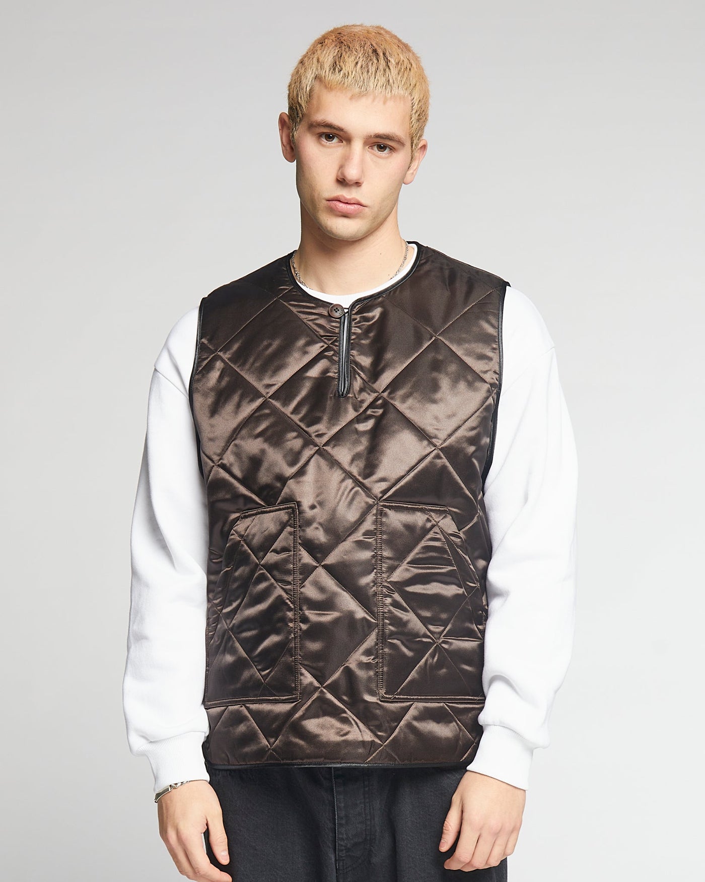 Armor Vest Diamond Quilt Brown
