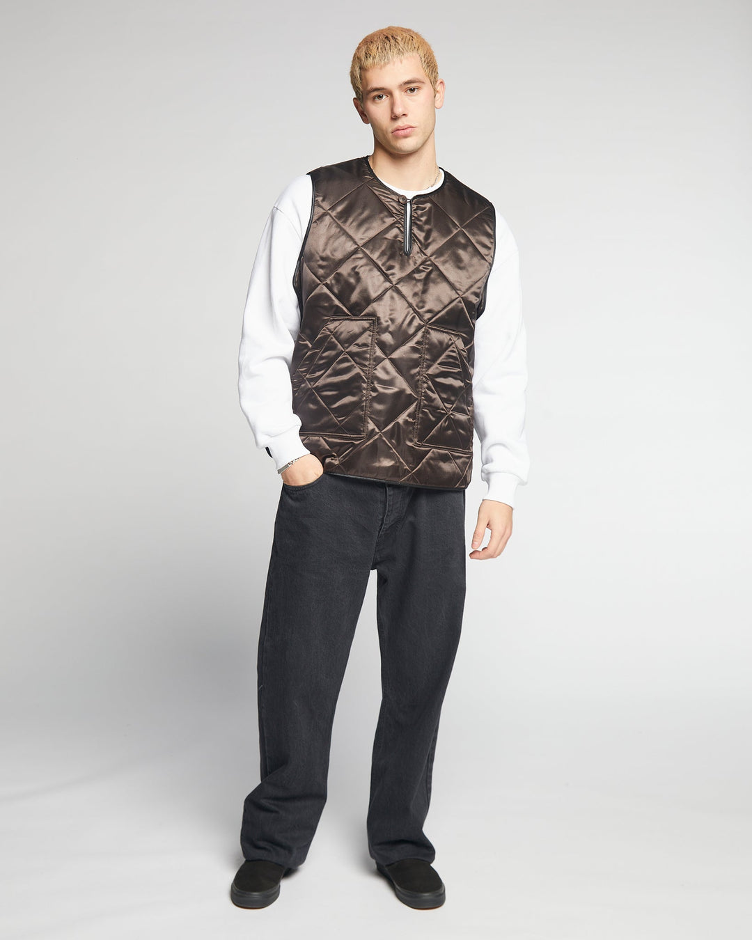 Armor Vest Diamond Quilt Brown