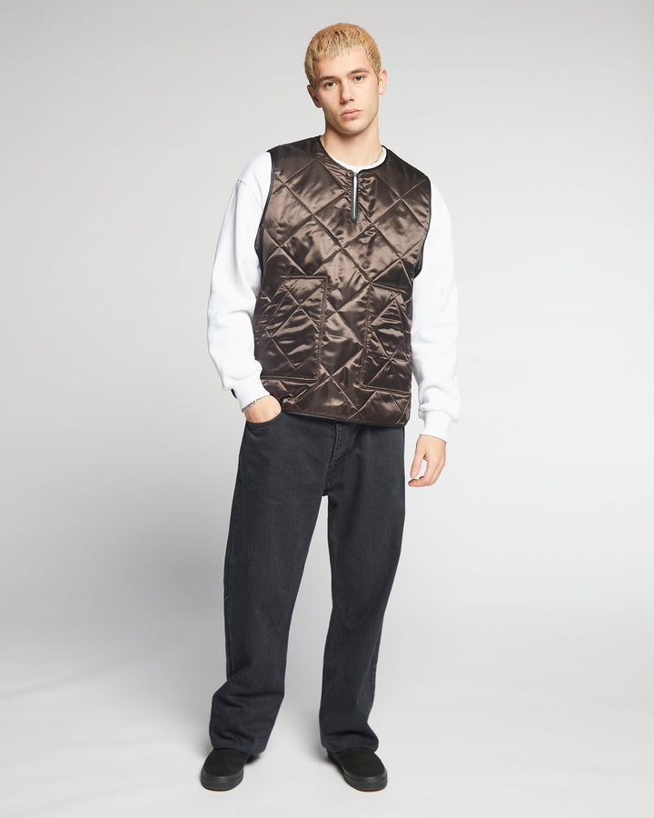 Armor Vest Diamond Quilt Brown