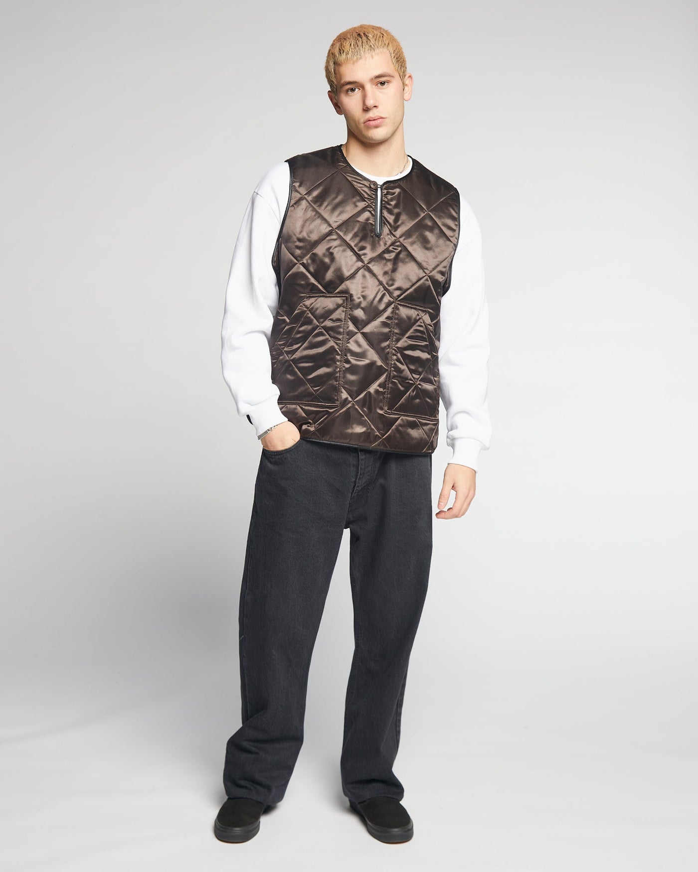 Armor Vest Diamond Quilt Brown