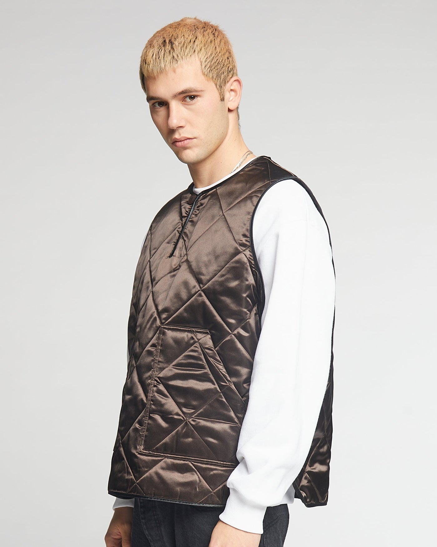 Armor Vest Diamond Quilt Brown