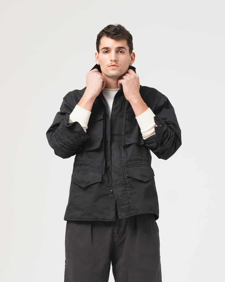 Jungle Jacket Gabardine Satin Asphalt