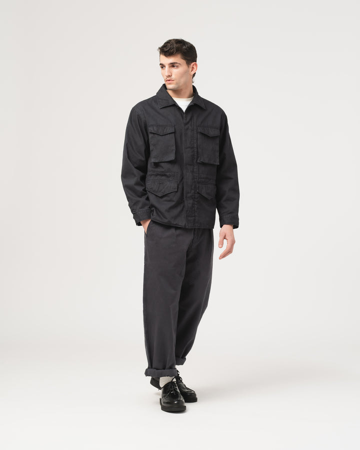 Jungle Jacket Gabardine Satin Asphalt