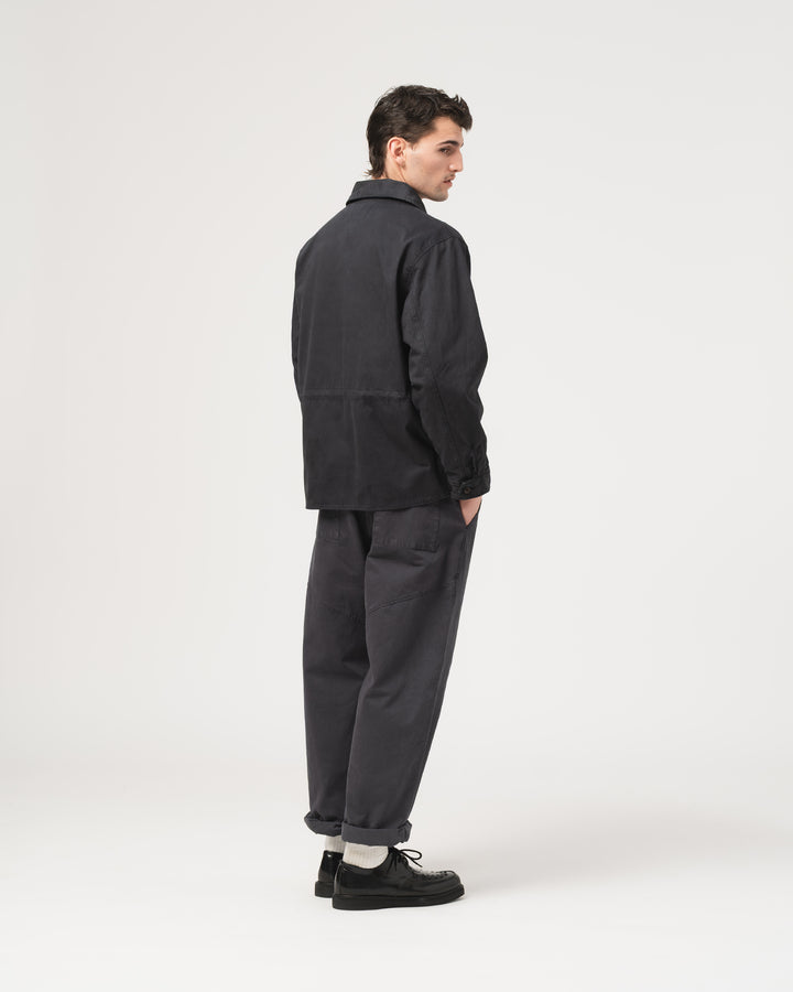 Jungle Jacket Gabardine Satin Asphalt