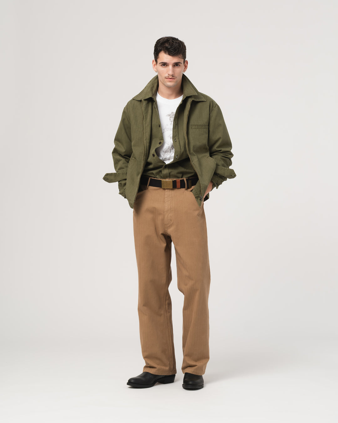 Union Jacket Desire Herringbone Twill Avocado