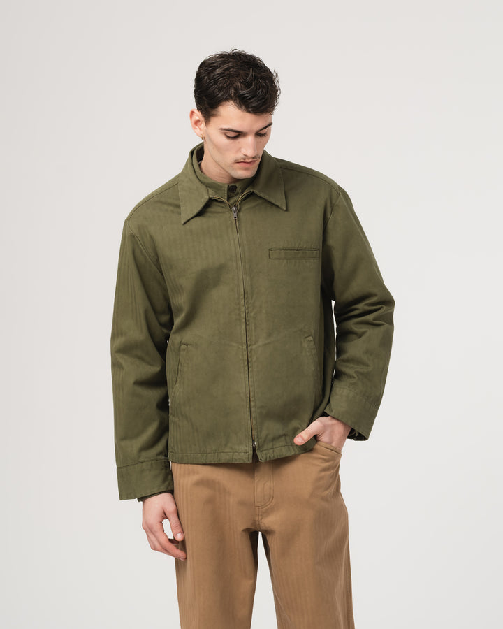 Union Jacket Desire Herringbone Twill Avocado