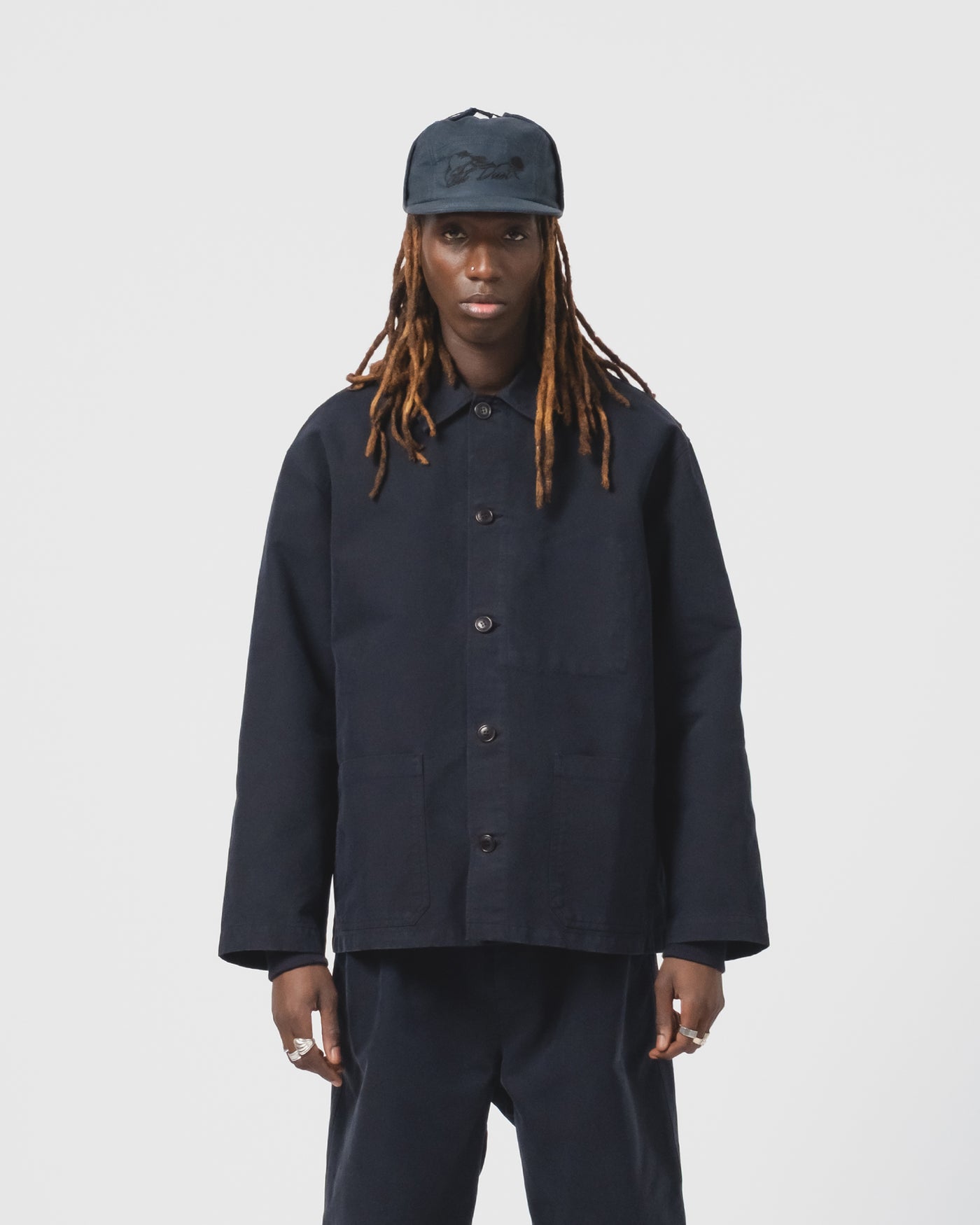 Coach Jacket Nebraska Cotton Inkt Blue