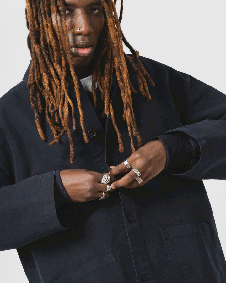 コーチジャケット ネブラスカ コットン インクト ブルー