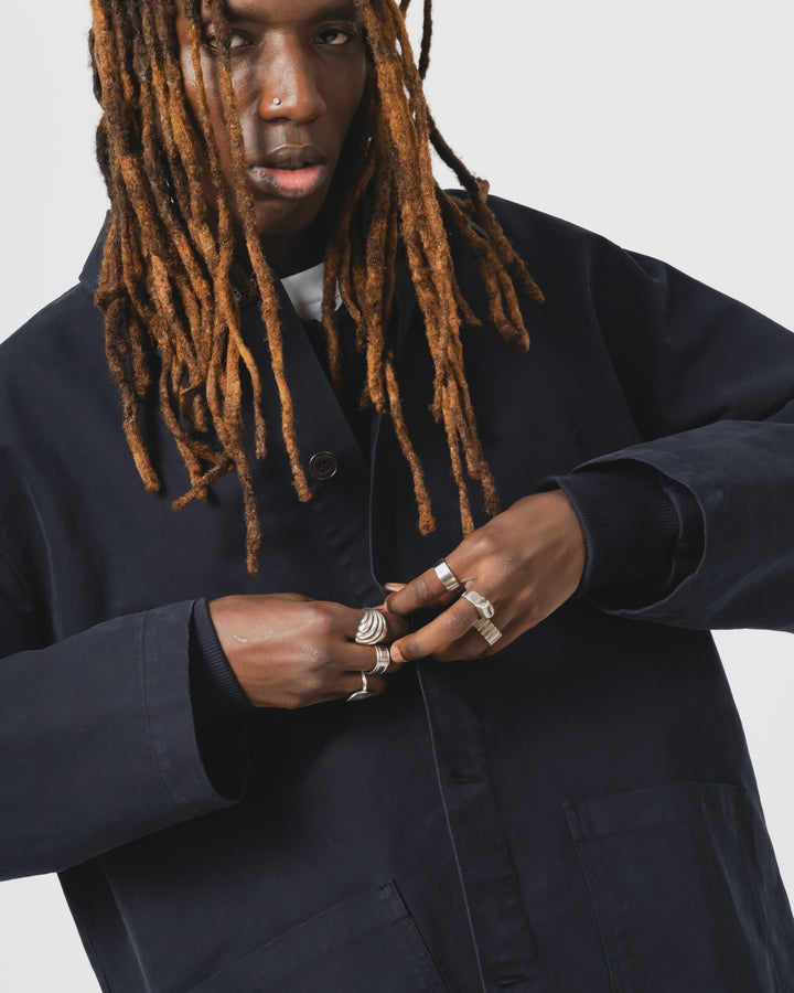 コーチジャケット ネブラスカ コットン インクト ブルー