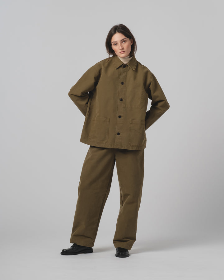 コーチジャケット ネブラスカ コットン フォッシルグリーン