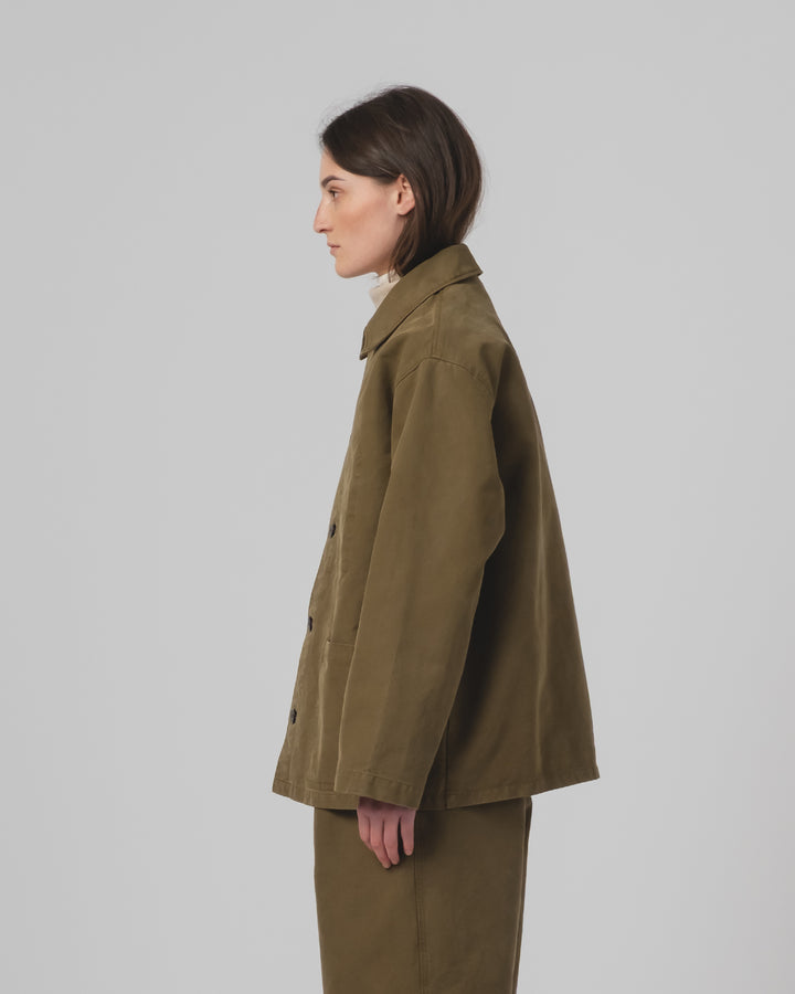 コーチジャケット ネブラスカ コットン フォッシルグリーン