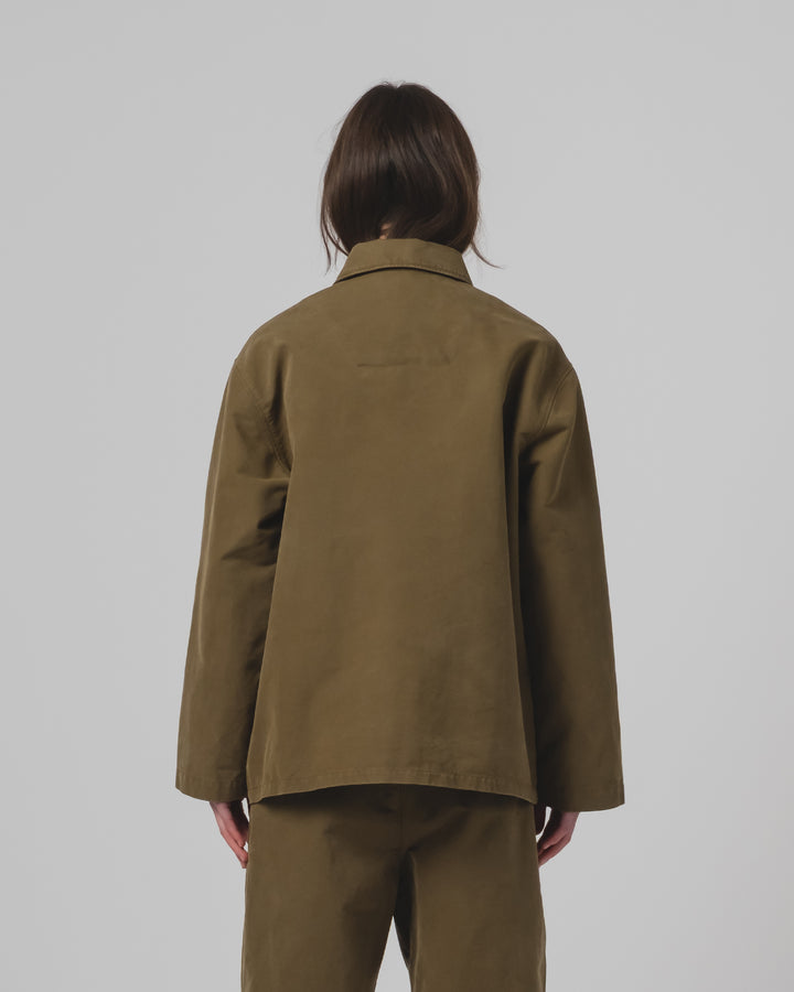 コーチジャケット ネブラスカ コットン フォッシルグリーン