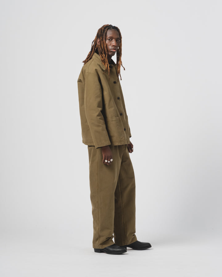 コーチジャケット ネブラスカ コットン フォッシルグリーン