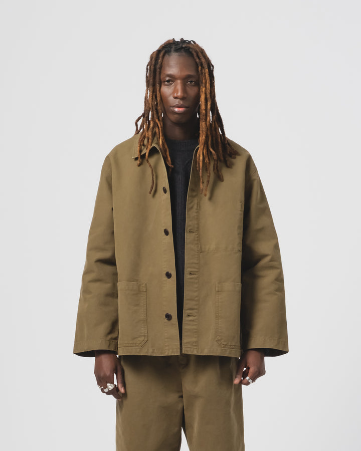 コーチジャケット ネブラスカ コットン フォッシルグリーン