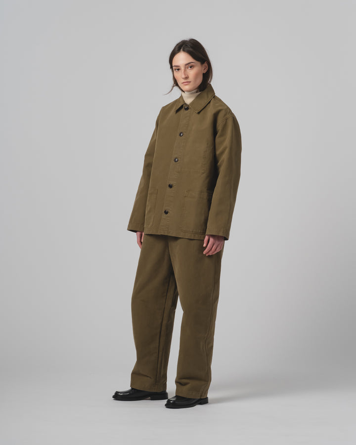 コーチジャケット ネブラスカ コットン フォッシルグリーン