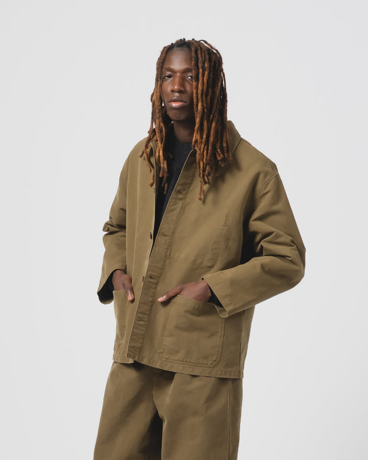 コーチジャケット ネブラスカ コットン フォッシルグリーン