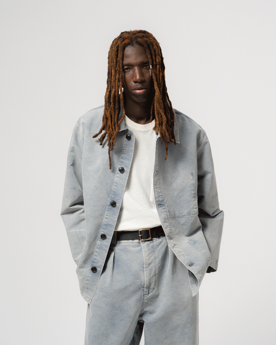 Coach Jacket Nebraska Cotton Coastal Blue