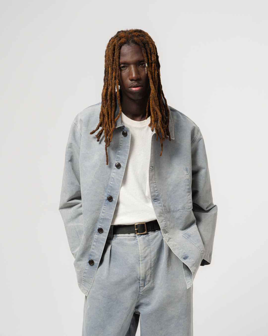 Coach Jacket Nebraska Cotton Coastal Blue