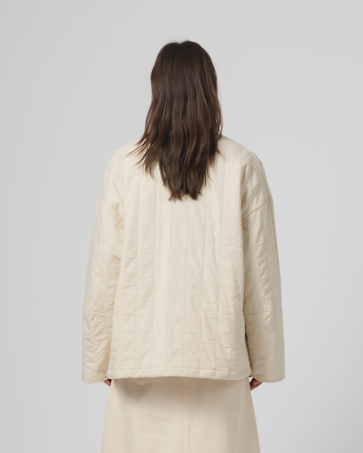 Edo Jacket Quilted Cotton Ecru