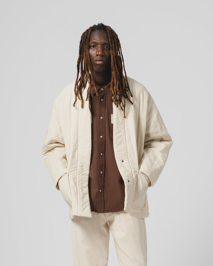 Edo Jacket Quilted Cotton Ecru