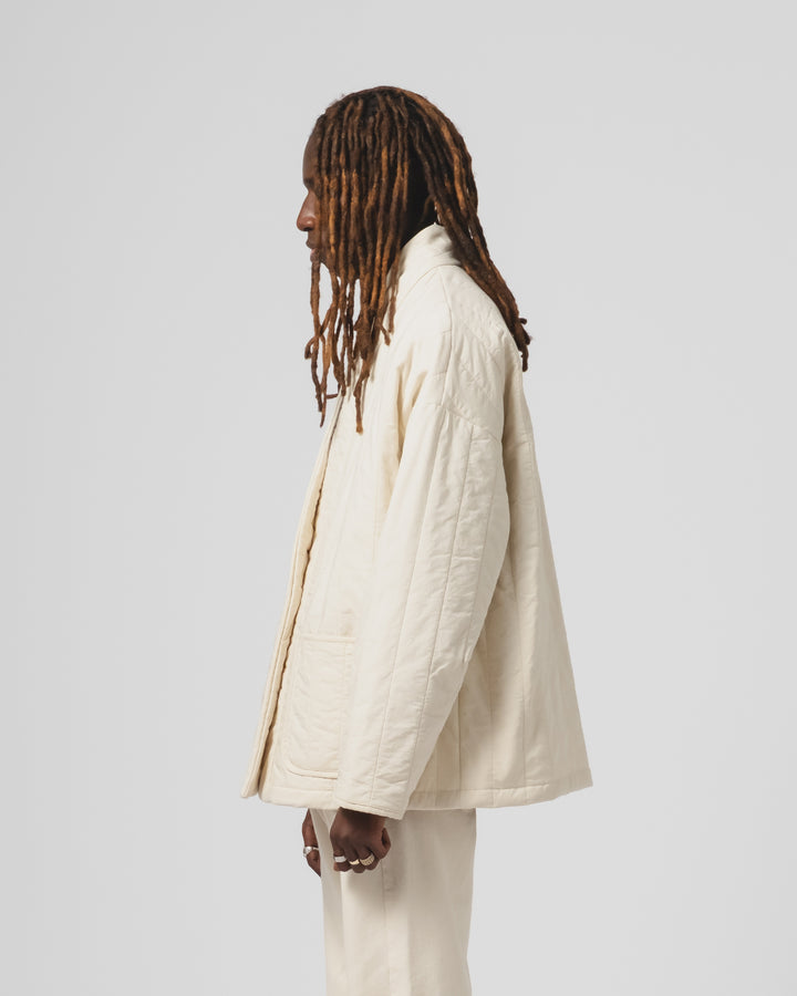 Edo Jacket Quilted Cotton Ecru
