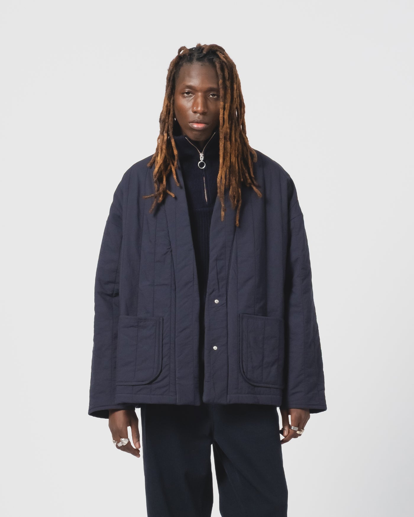 Edo Jacket Quilted Cotton Inkt
