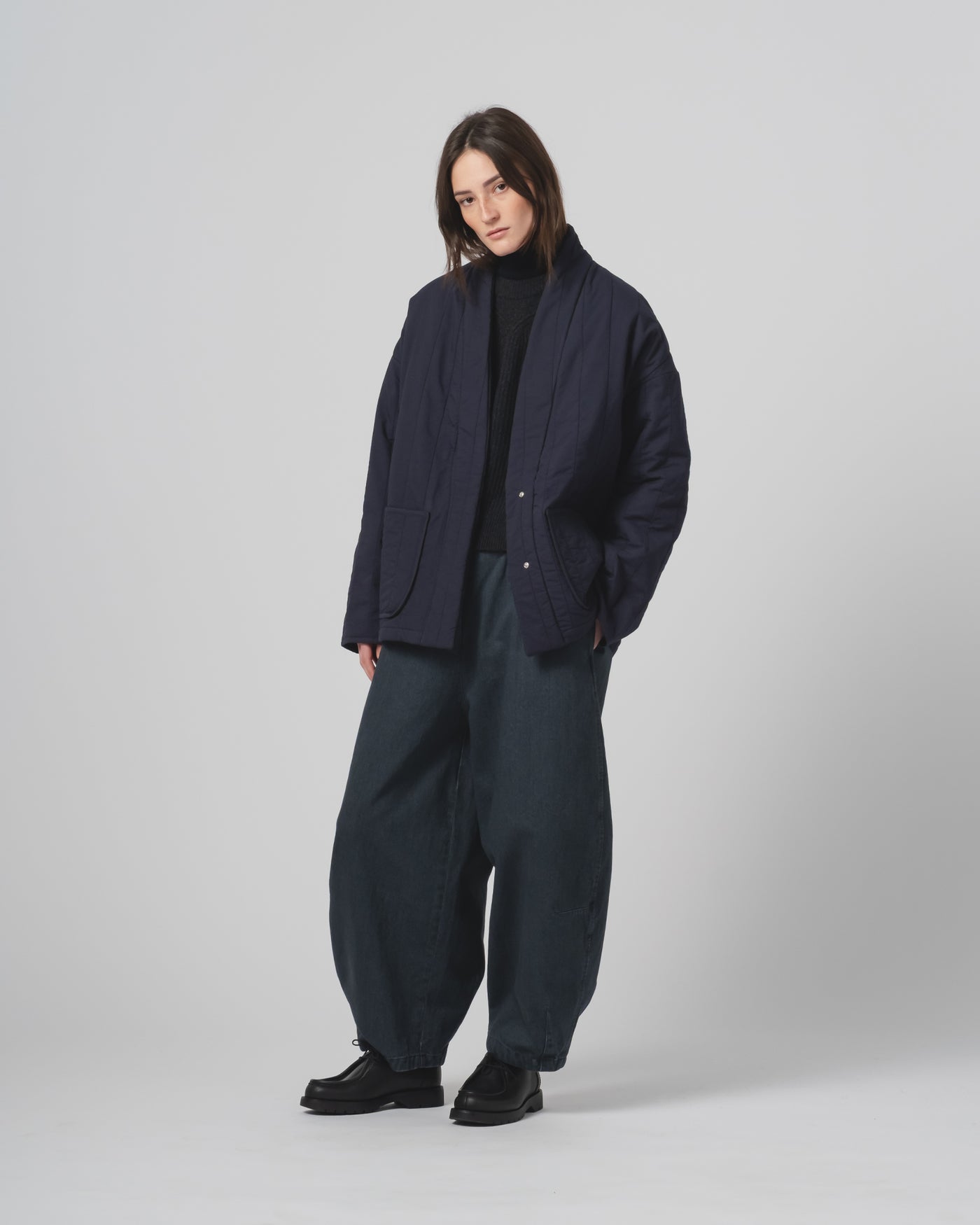 Edo Jacket Quilted Cotton Inkt