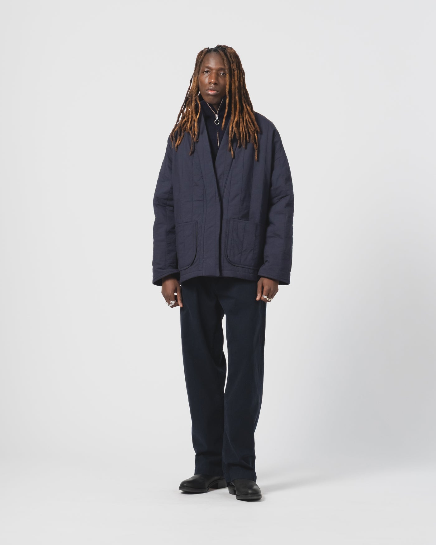Edo Jacket Quilted Cotton Inkt