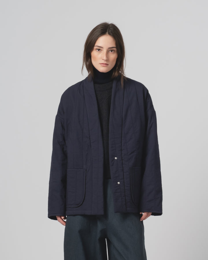 江戸ジャケット キルティングコットン インク