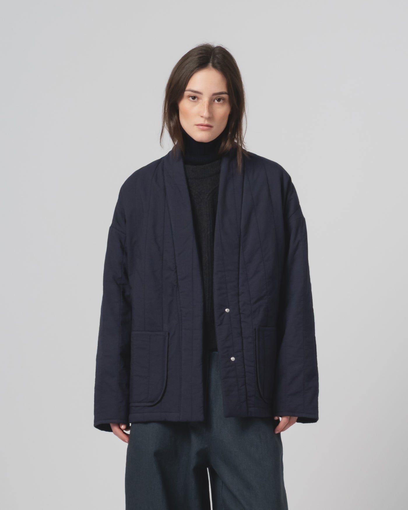 Edo Jacket Quilted Cotton Inkt