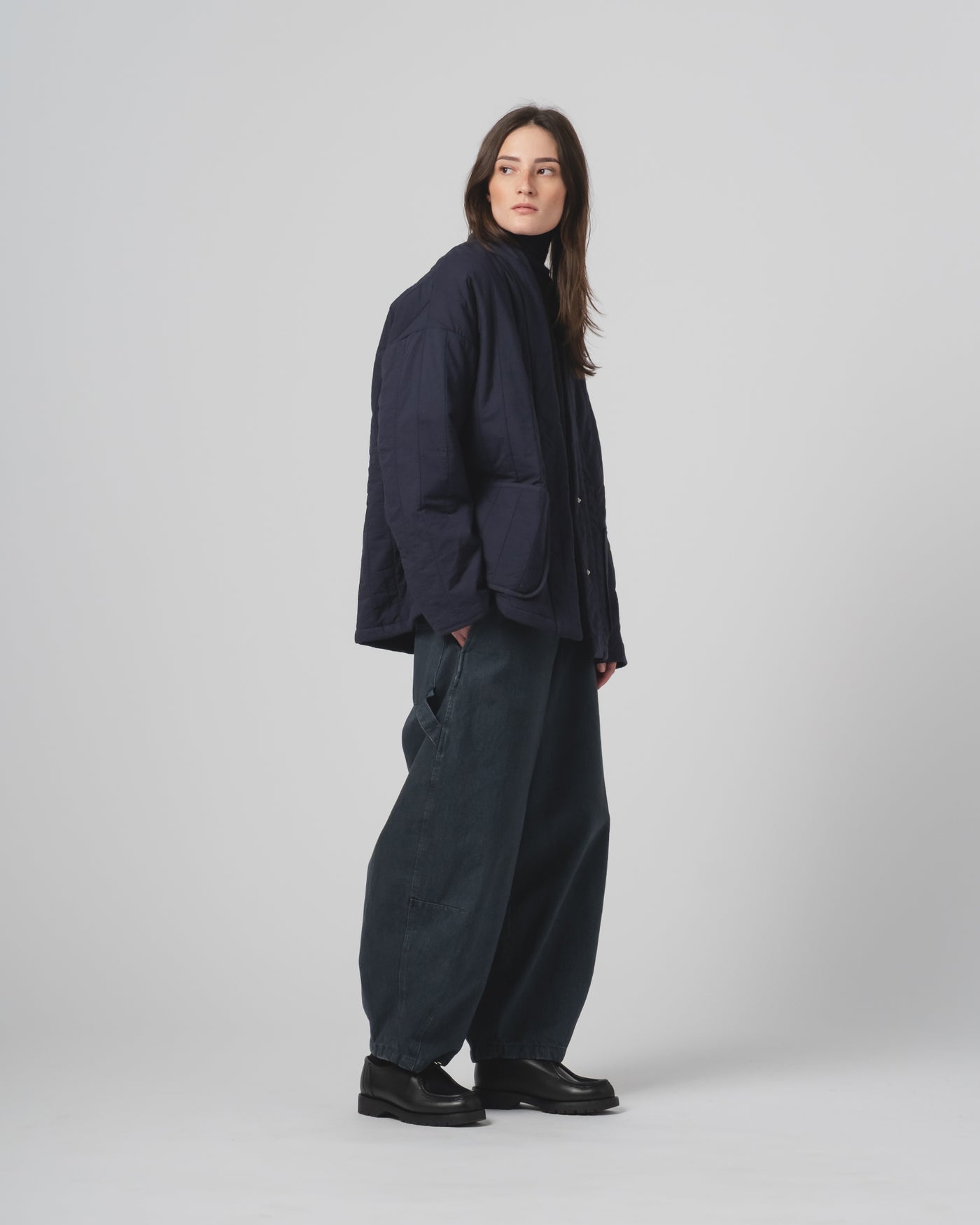 Edo Jacket Quilted Cotton Inkt
