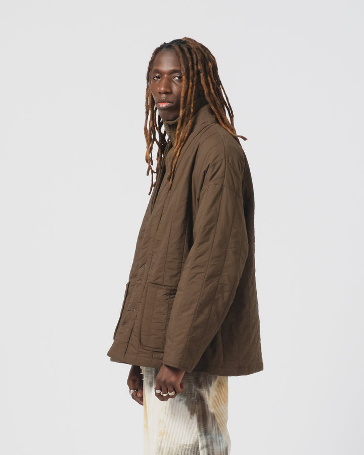 エドジャケット キルティングコットン ジャバブラウン