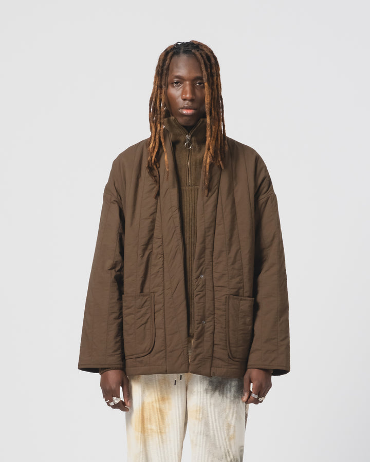 エドジャケット キルティングコットン ジャバブラウン