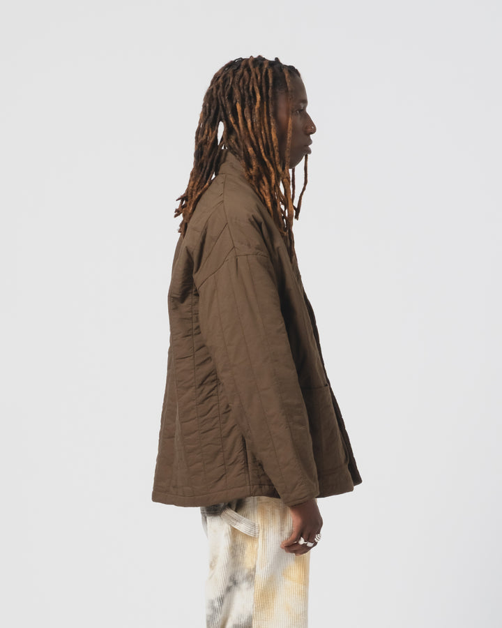 エドジャケット キルティングコットン ジャバブラウン