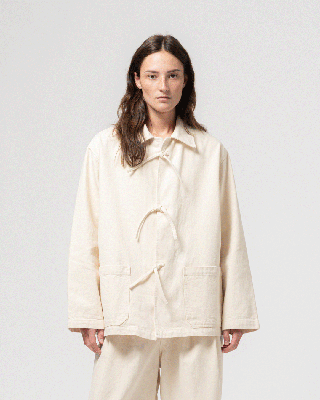 Temple Jacket Ecru Denim Ecru