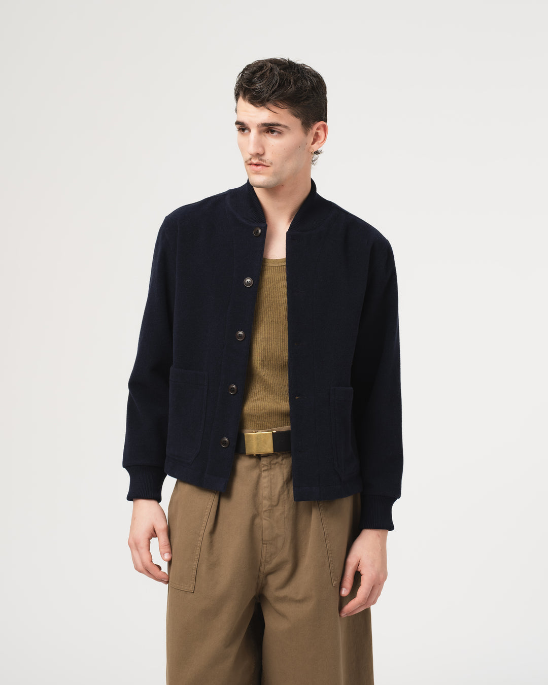 Officer Cardigan Pachuca Wool Navy