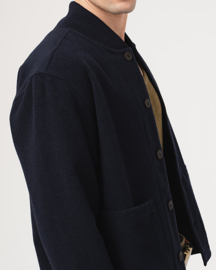 Officer Cardigan Pachuca Wool Navy