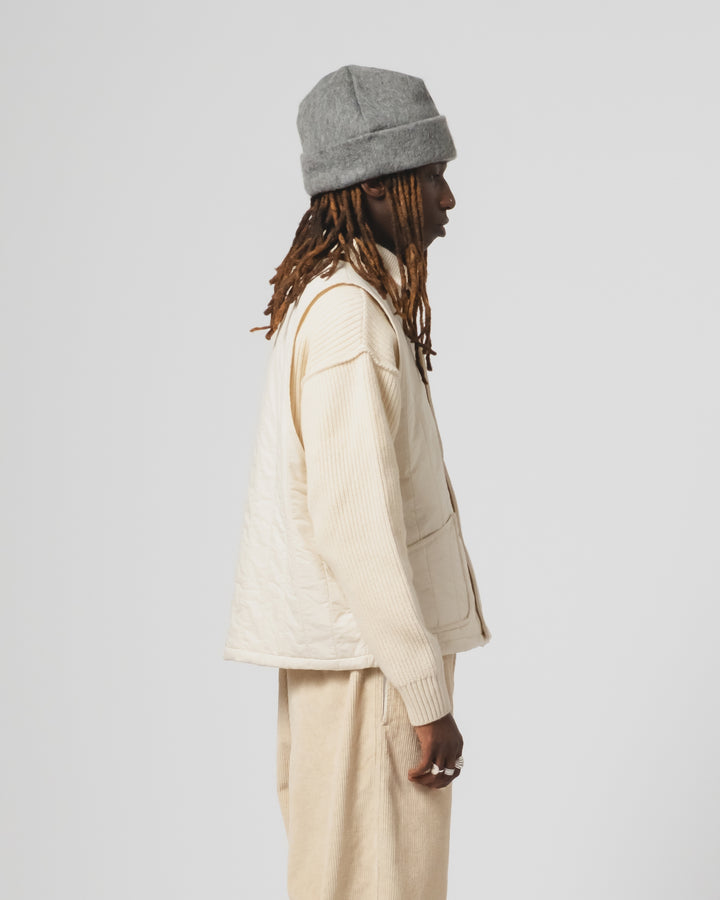 Barrage Vest キルティングコットン エクリュ