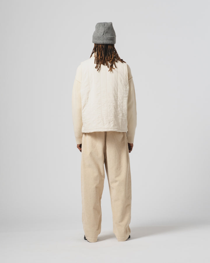 Barrage Vest キルティングコットン エクリュ