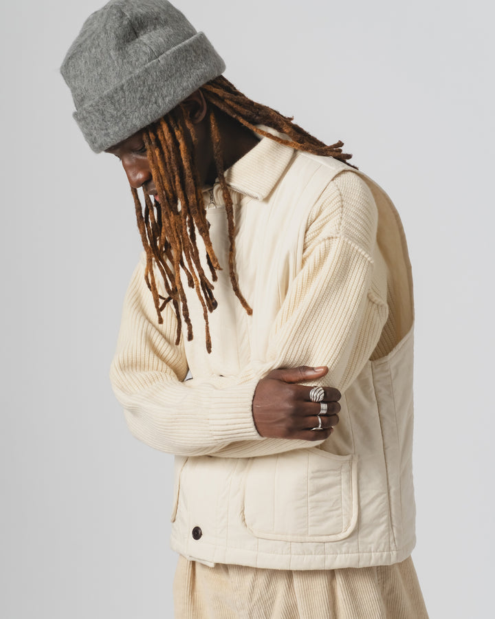 Barrage Vest キルティングコットン エクリュ