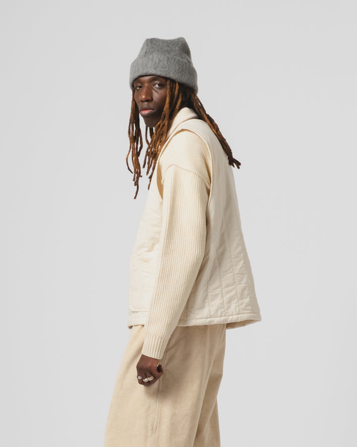 Barrage Vest キルティングコットン エクリュ