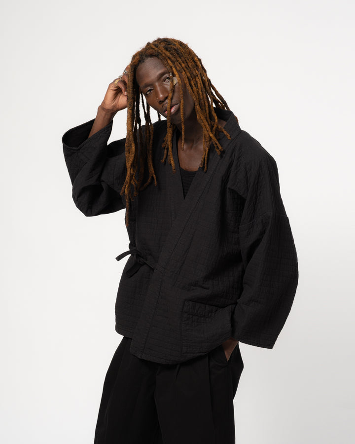 Shogun Kimono Sashiko Cotton Black