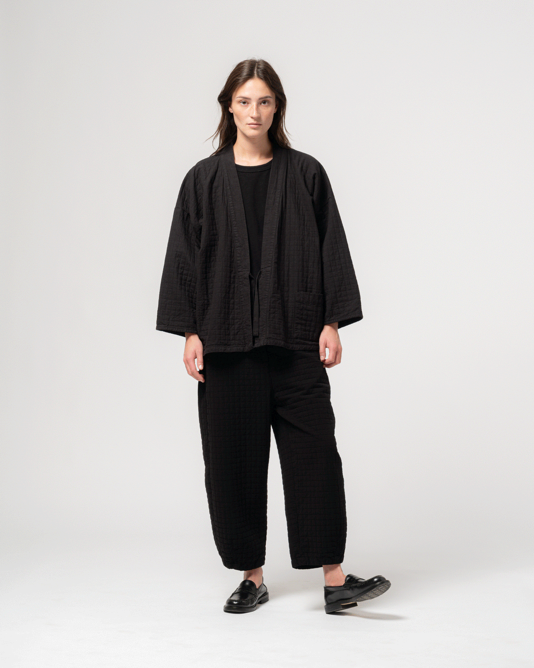 Shogun Kimono Sashiko Cotton Black