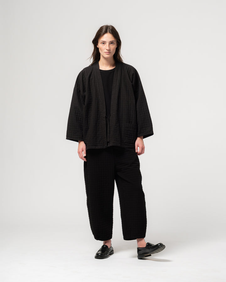 Shogun Kimono Sashiko Cotton Black