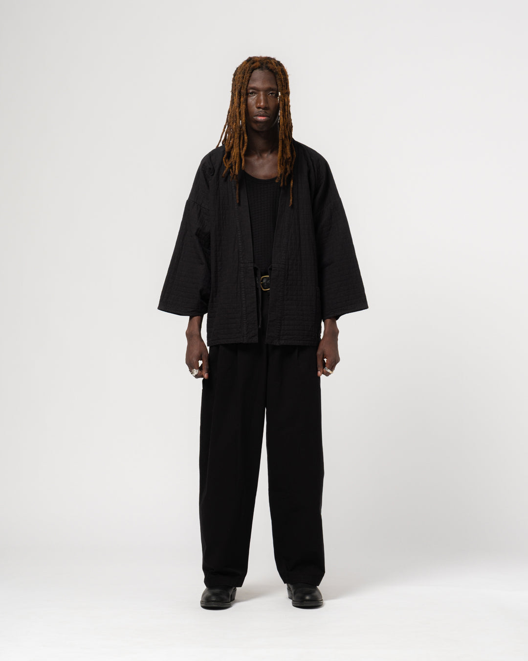 Shogun Kimono Sashiko Cotton Black