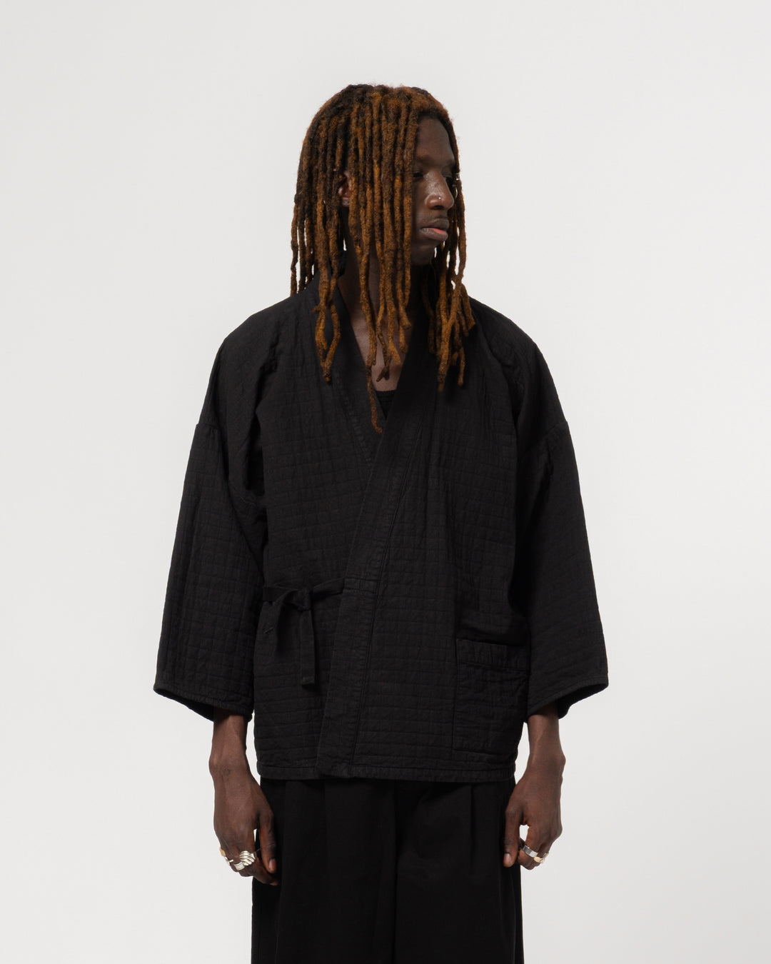 Shogun Kimono Sashiko Cotton Black