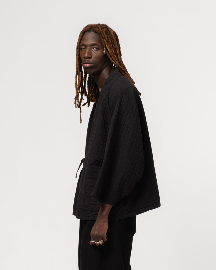 Shogun Kimono Sashiko Cotton Black