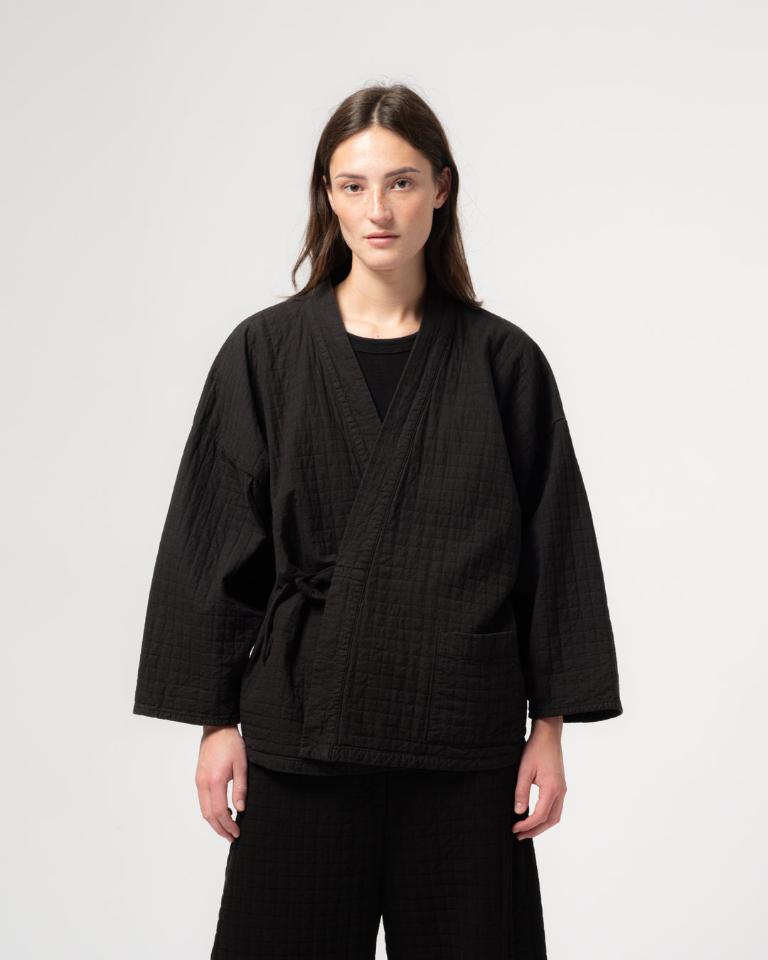 Shogun Kimono Sashiko Cotton Black