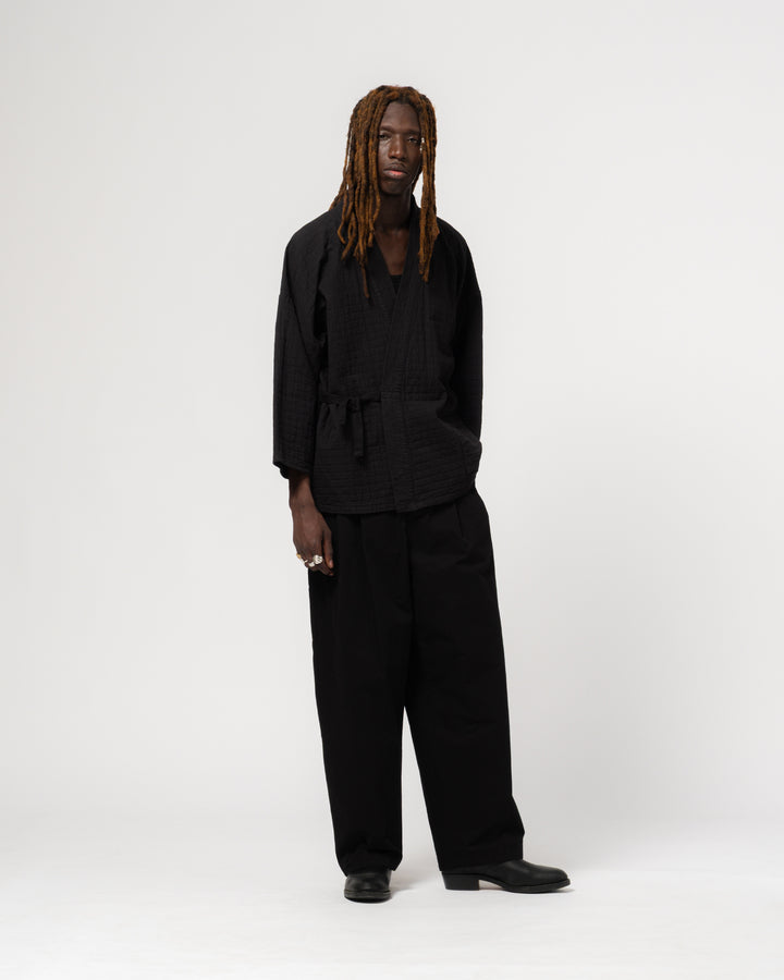 Shogun Kimono Sashiko Cotton Black